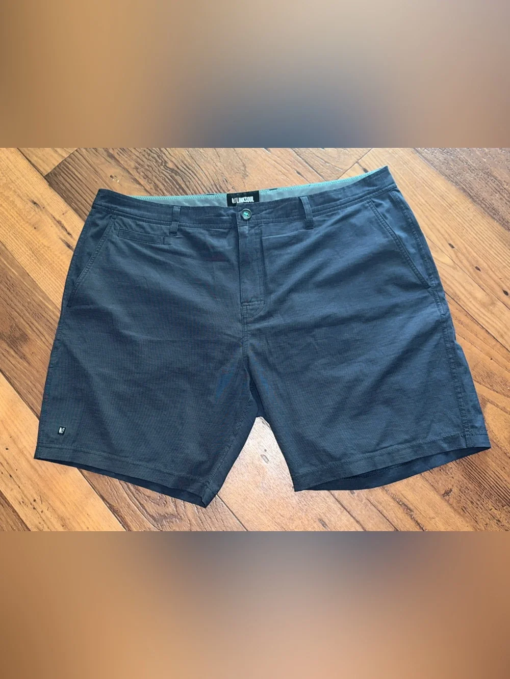 LINKSOUL Boardwalker Hybrid Shorts Dark Gray 4-Way Stretch Performance Size 38 - Picture 4 of 11